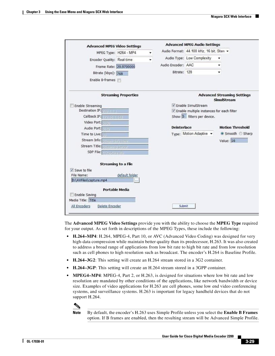 Cisco Systems 2200 manual Using the Ease Menu and Niagara SCX Web Interface 