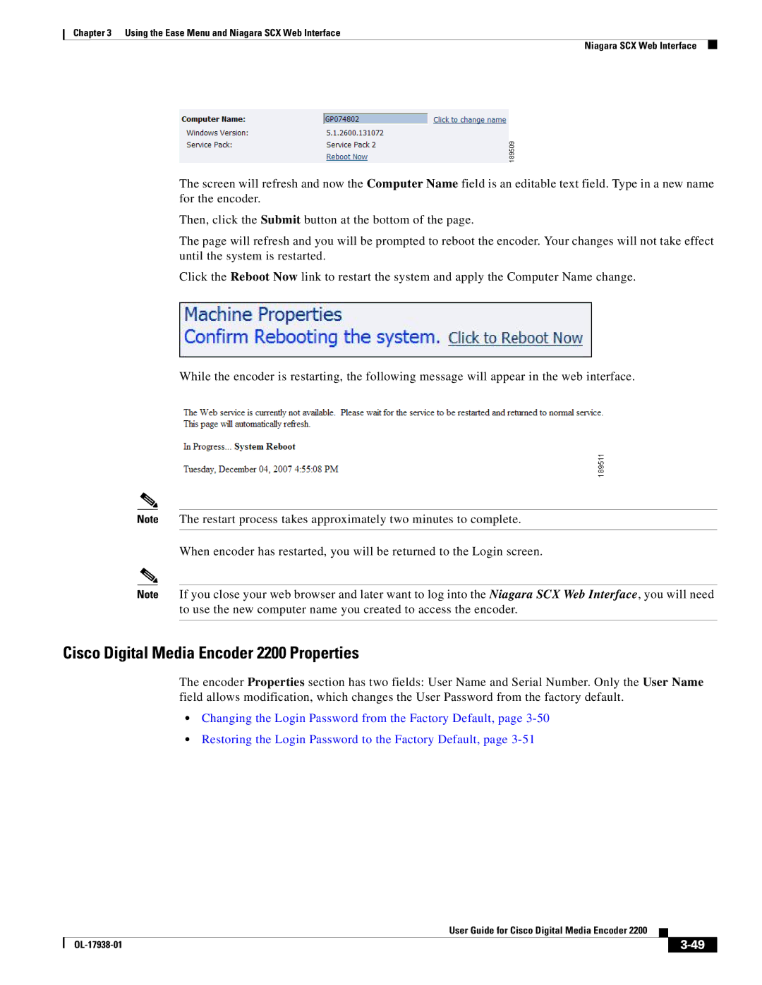 Cisco Systems manual Cisco Digital Media Encoder 2200 Properties 