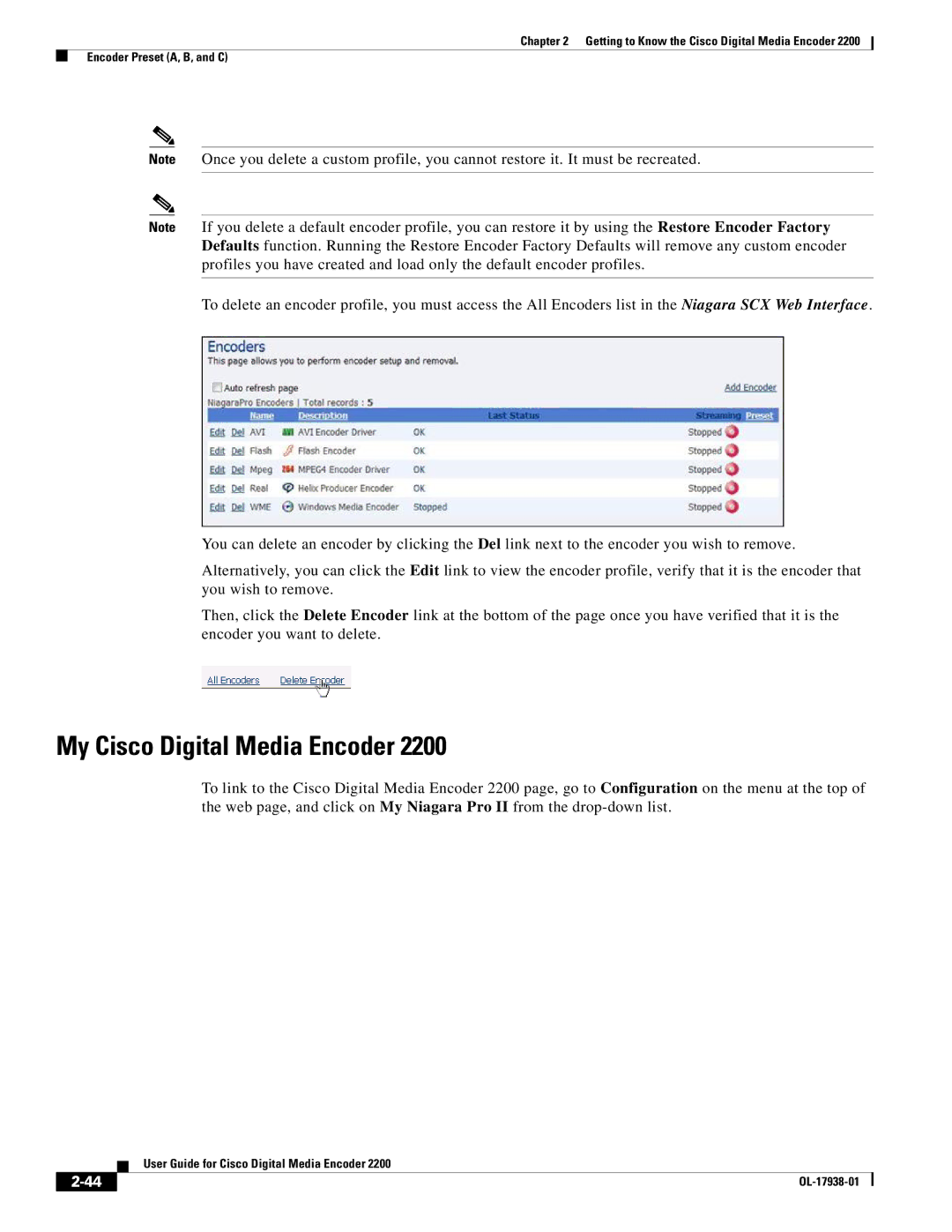 Cisco Systems 2200 manual My Cisco Digital Media Encoder 