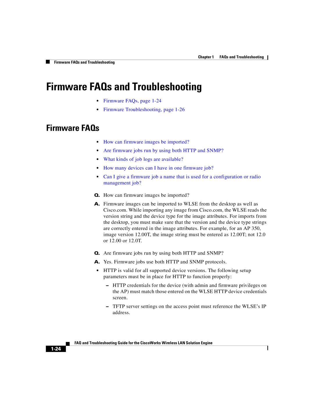 Cisco Systems 2.5 manual Firmware FAQs and Troubleshooting 