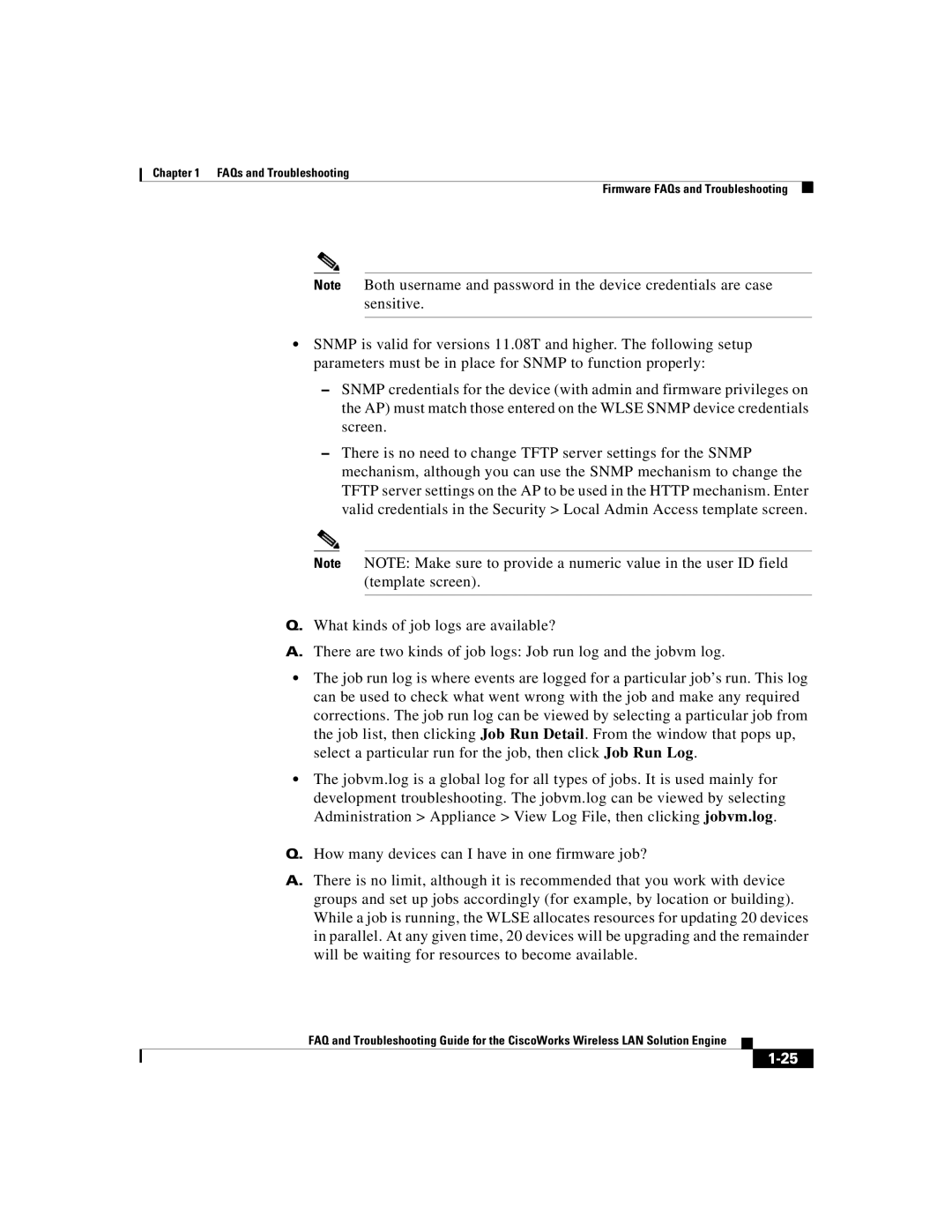 Cisco Systems 2.5 manual FAQs and Troubleshooting Firmware FAQs and Troubleshooting 