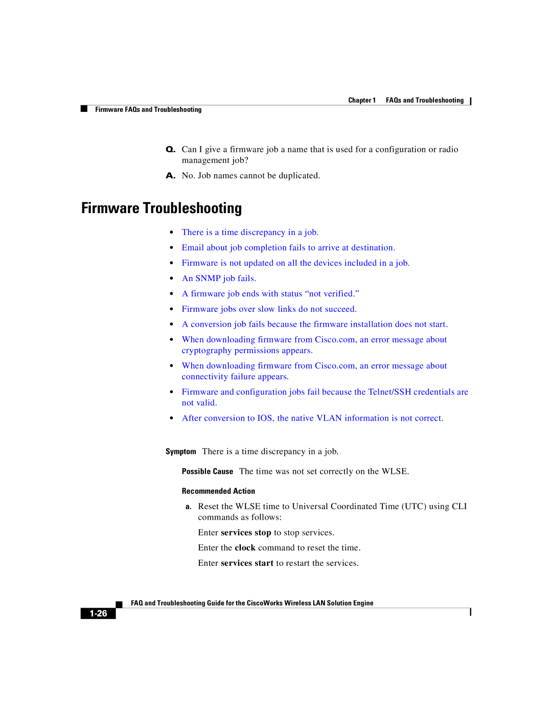 Cisco Systems 2.5 manual Firmware Troubleshooting 