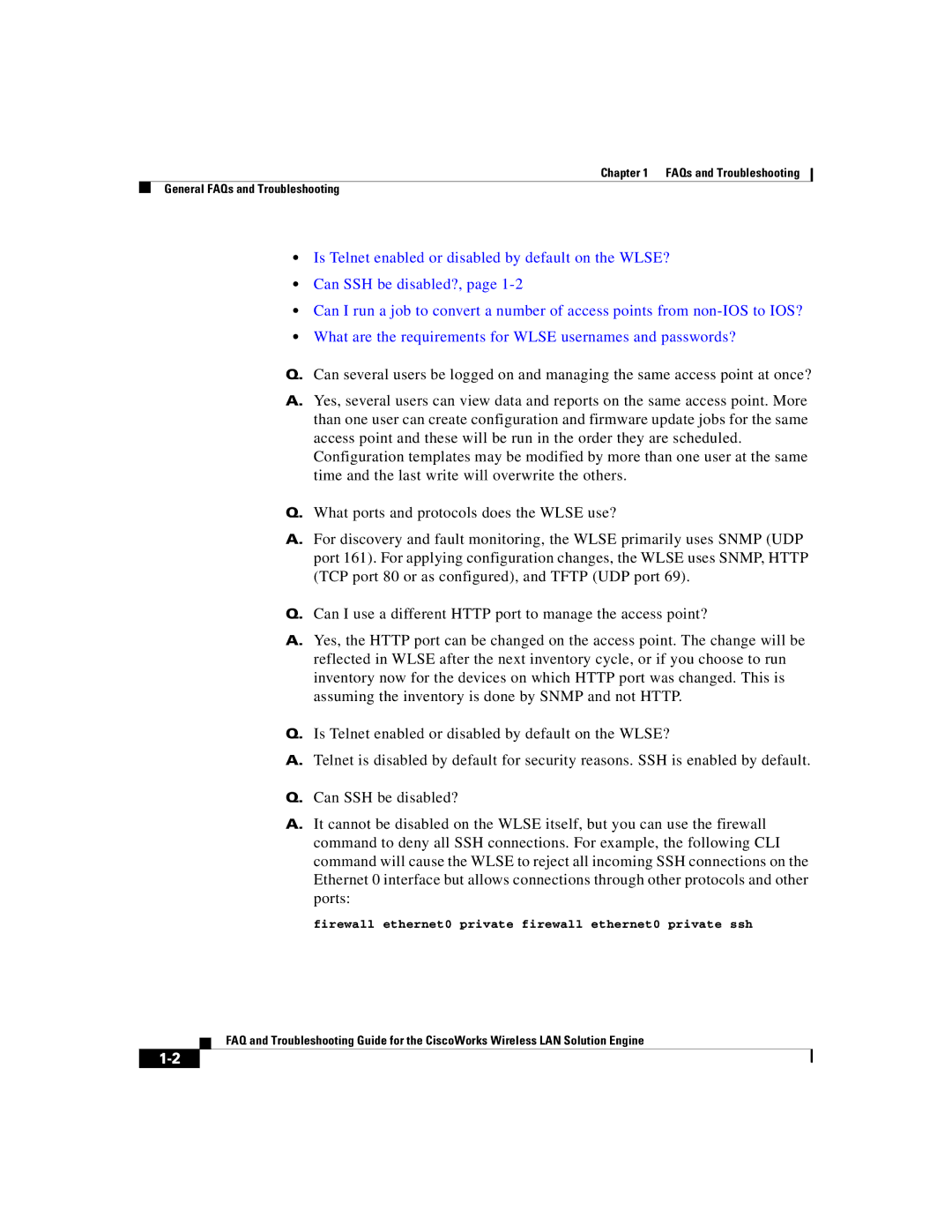 Cisco Systems 2.5 manual Firewall ethernet0 private firewall ethernet0 private ssh 