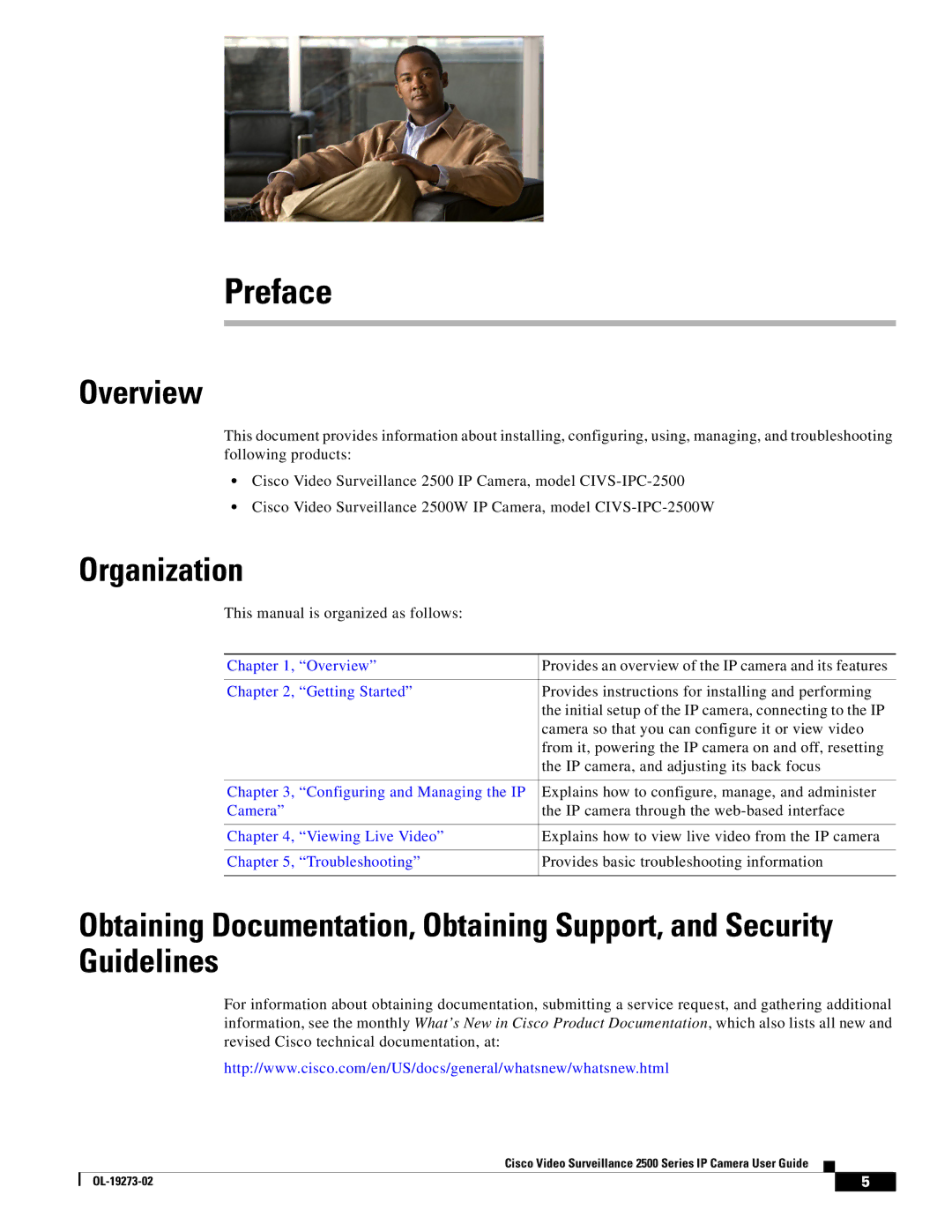 Cisco Systems CIVS-IPC-2500, 2500 Series manual Overview, Organization 