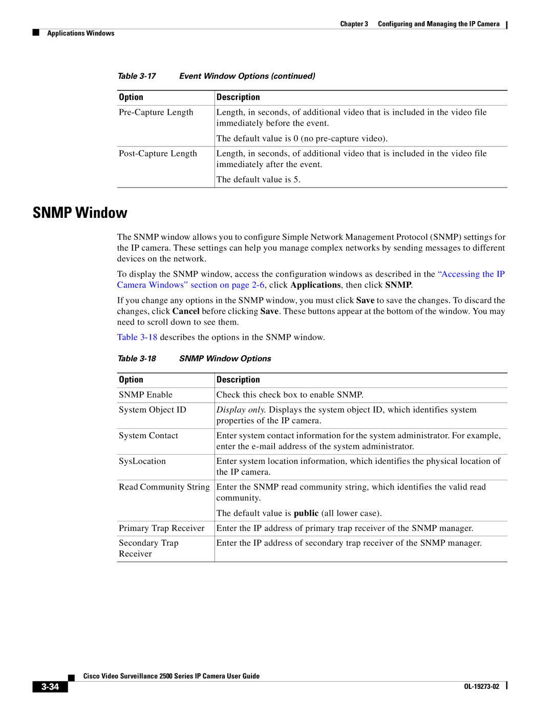 Cisco Systems 2500 Series, CIVS-IPC-2500 manual Snmp Window 