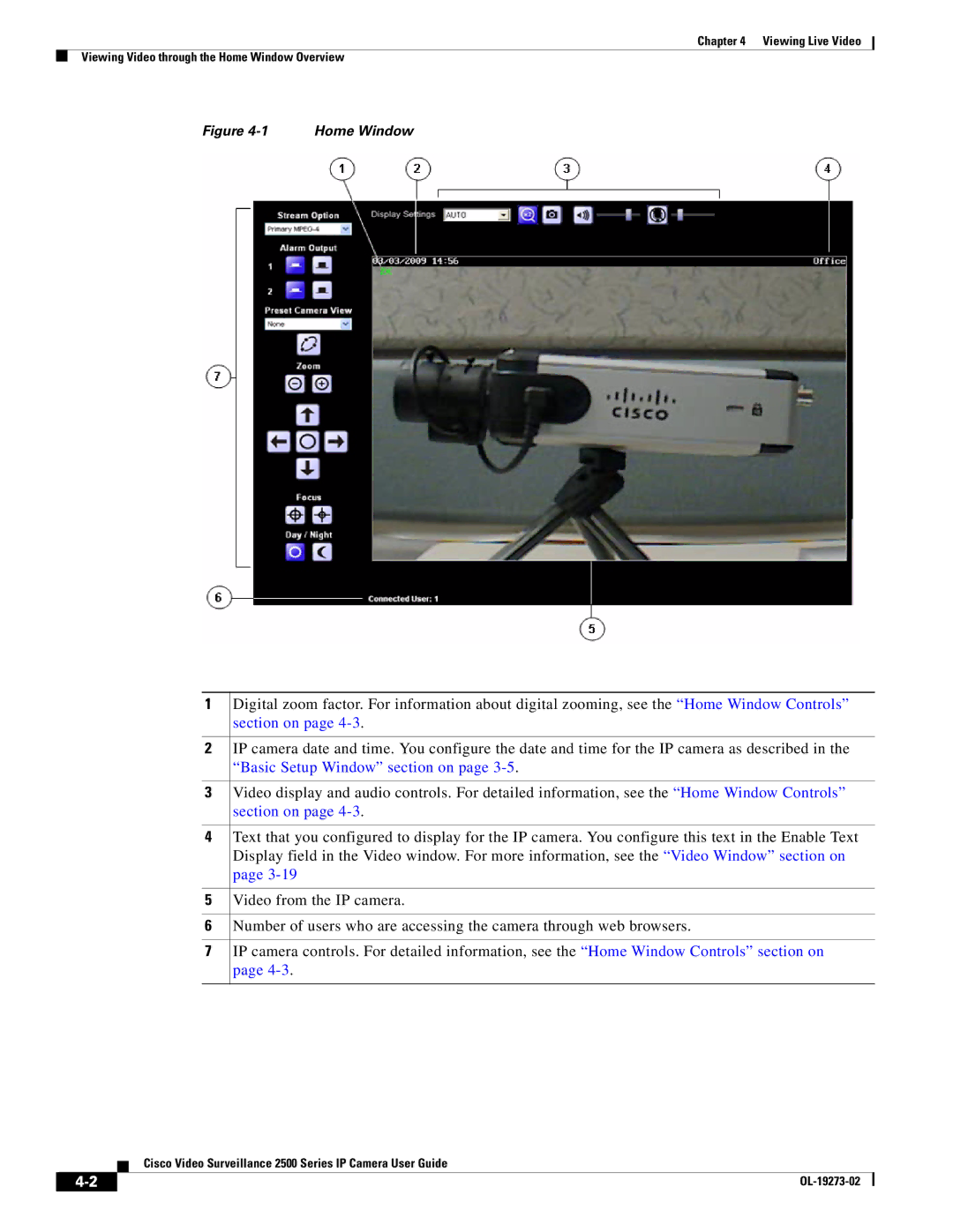 Cisco Systems 2500 Series, CIVS-IPC-2500 manual Home Window 