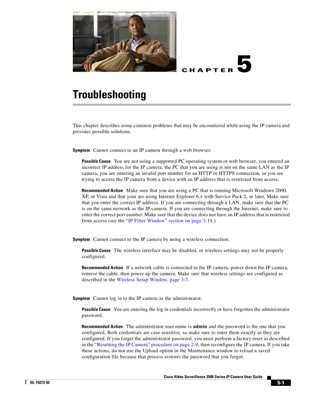 Cisco Systems CIVS-IPC-2500, 2500 Series manual Troubleshooting 