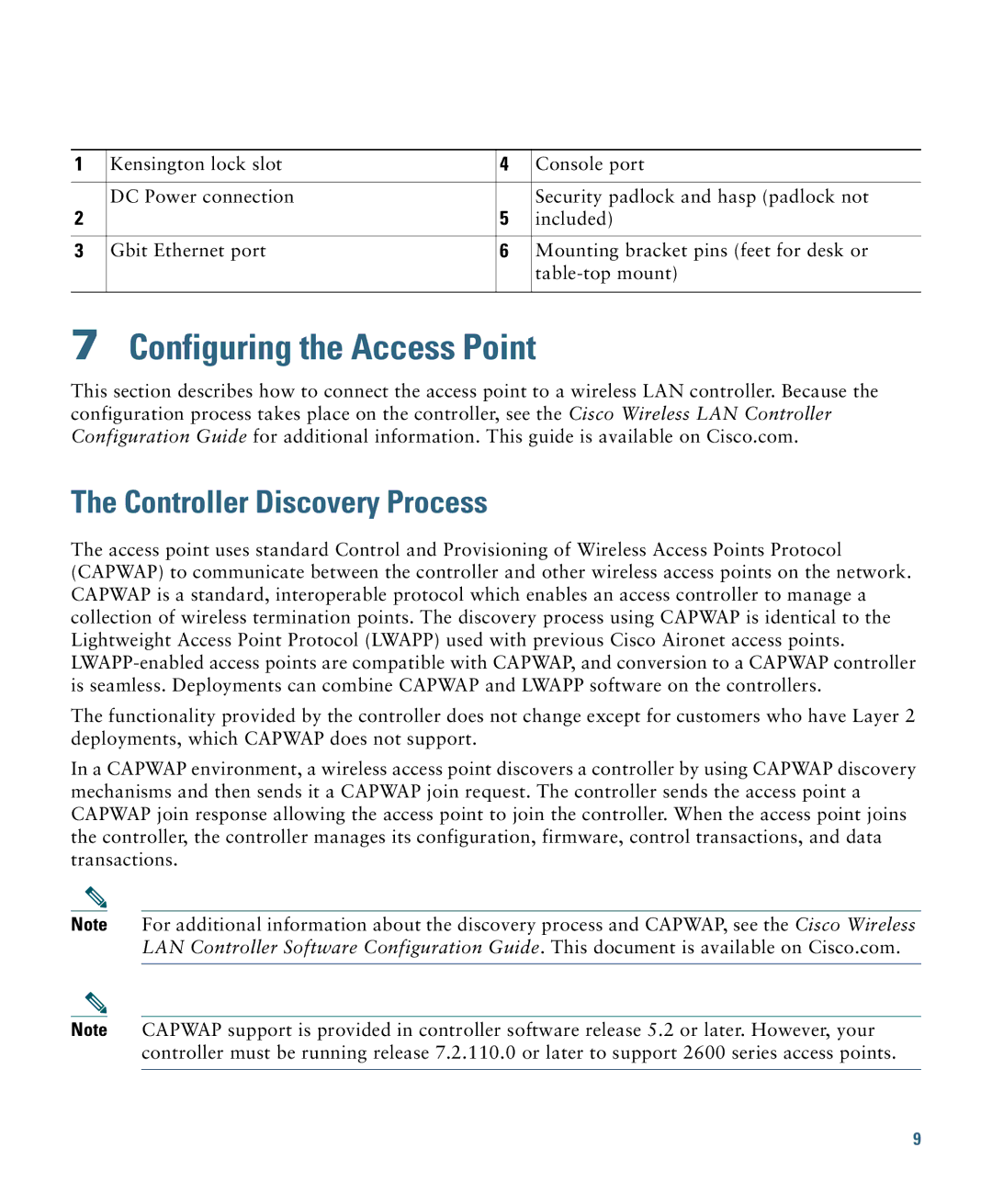 Cisco Systems AIRSAP2602IAK9, AIRSAP2602EAK9, 2600I Configuring the Access Point, Controller Discovery Process 