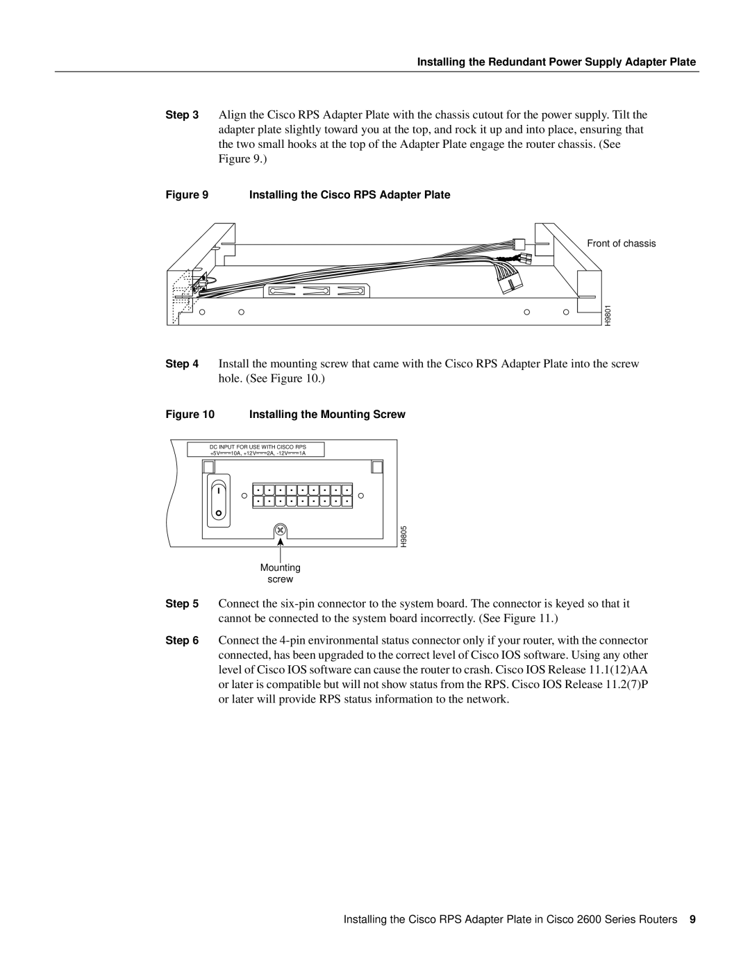 Cisco Systems 2600 Series manual Installing the Mounting Screw 