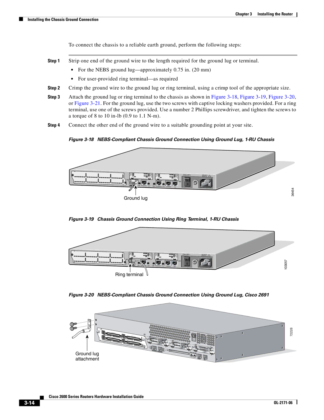 Cisco Systems 2600 manual Ring terminal 