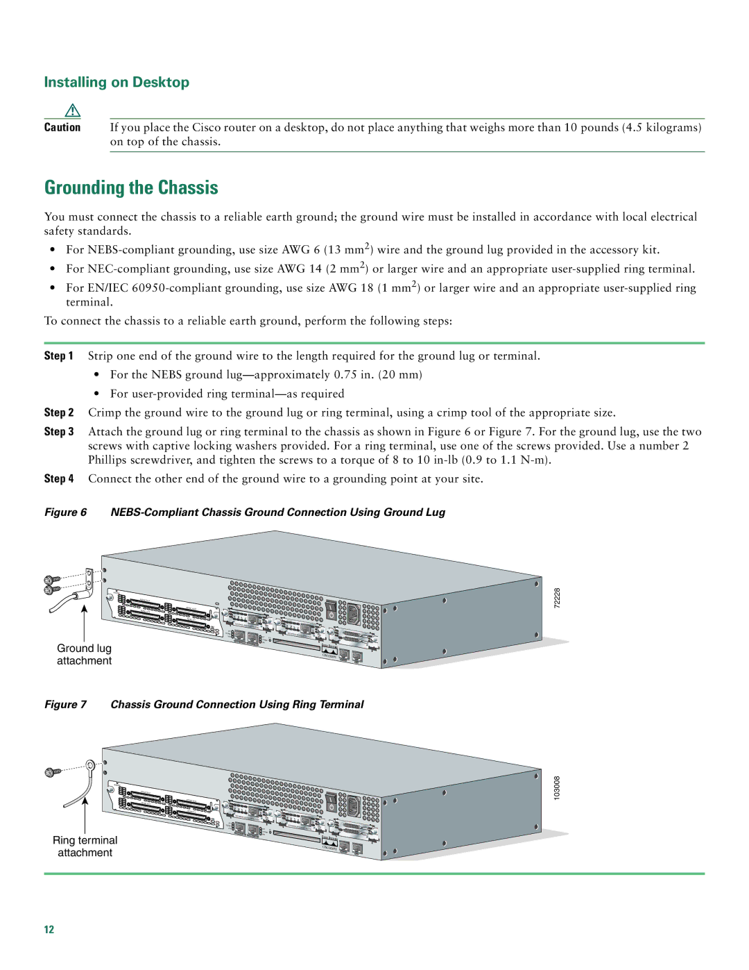 Cisco Systems 2691 quick start Grounding the Chassis, Async 