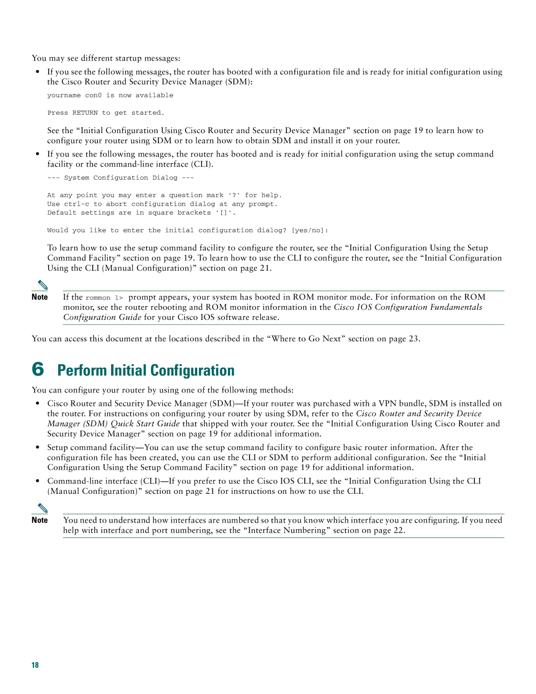 Cisco Systems 2691 quick start Perform Initial Configuration 