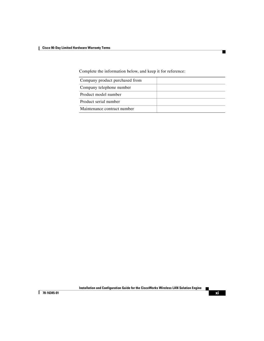 Cisco Systems 2.7 warranty Cisco 90-Day Limited Hardware Warranty Terms 