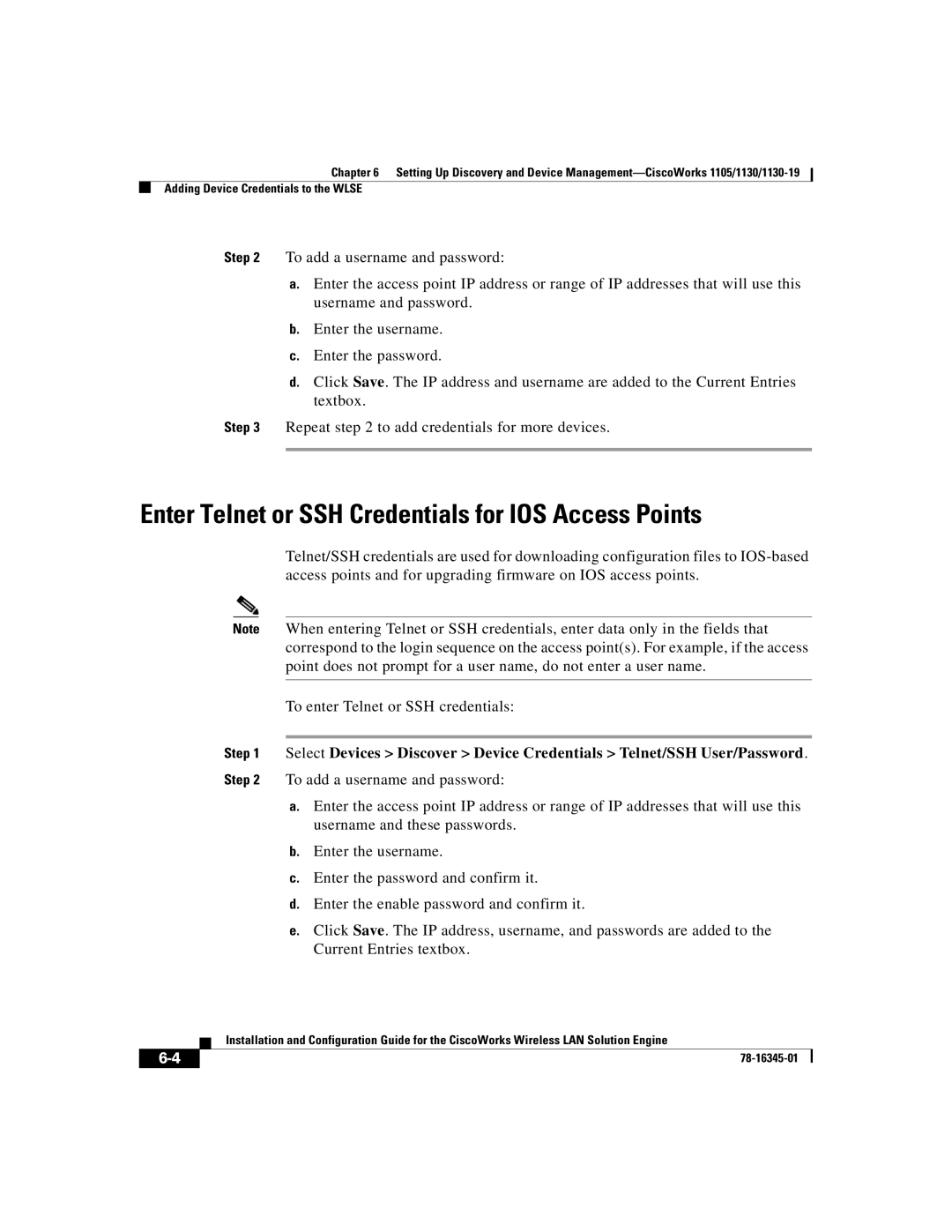 Cisco Systems 2.7 warranty Enter Telnet or SSH Credentials for IOS Access Points 