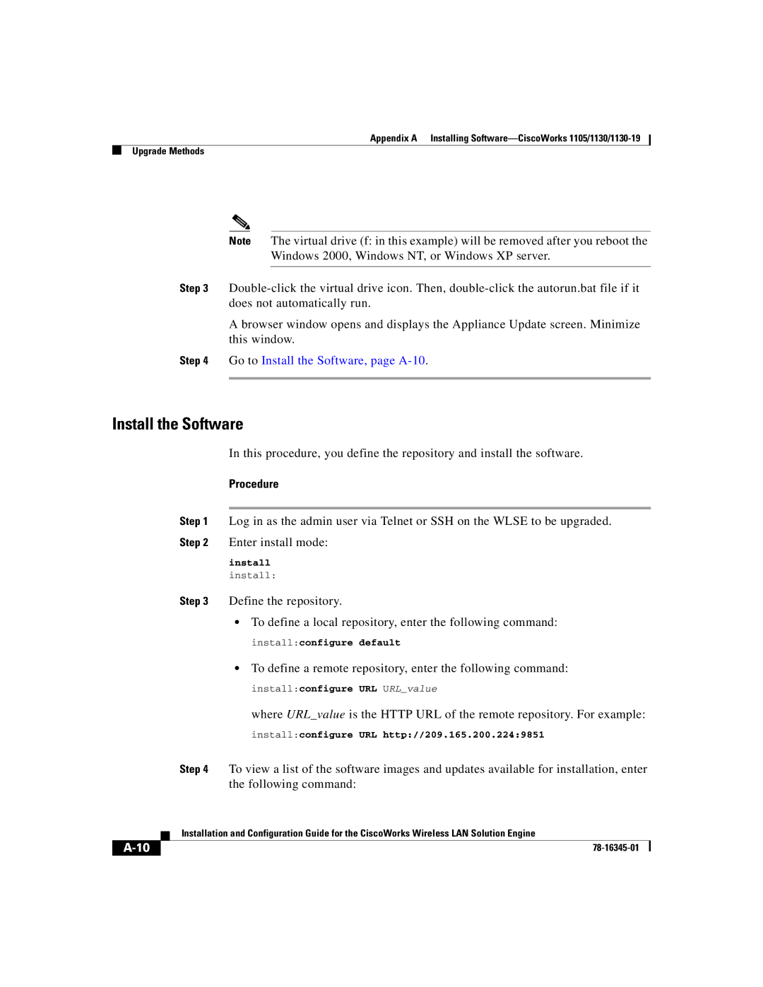 Cisco Systems 2.7 warranty Install the Software 