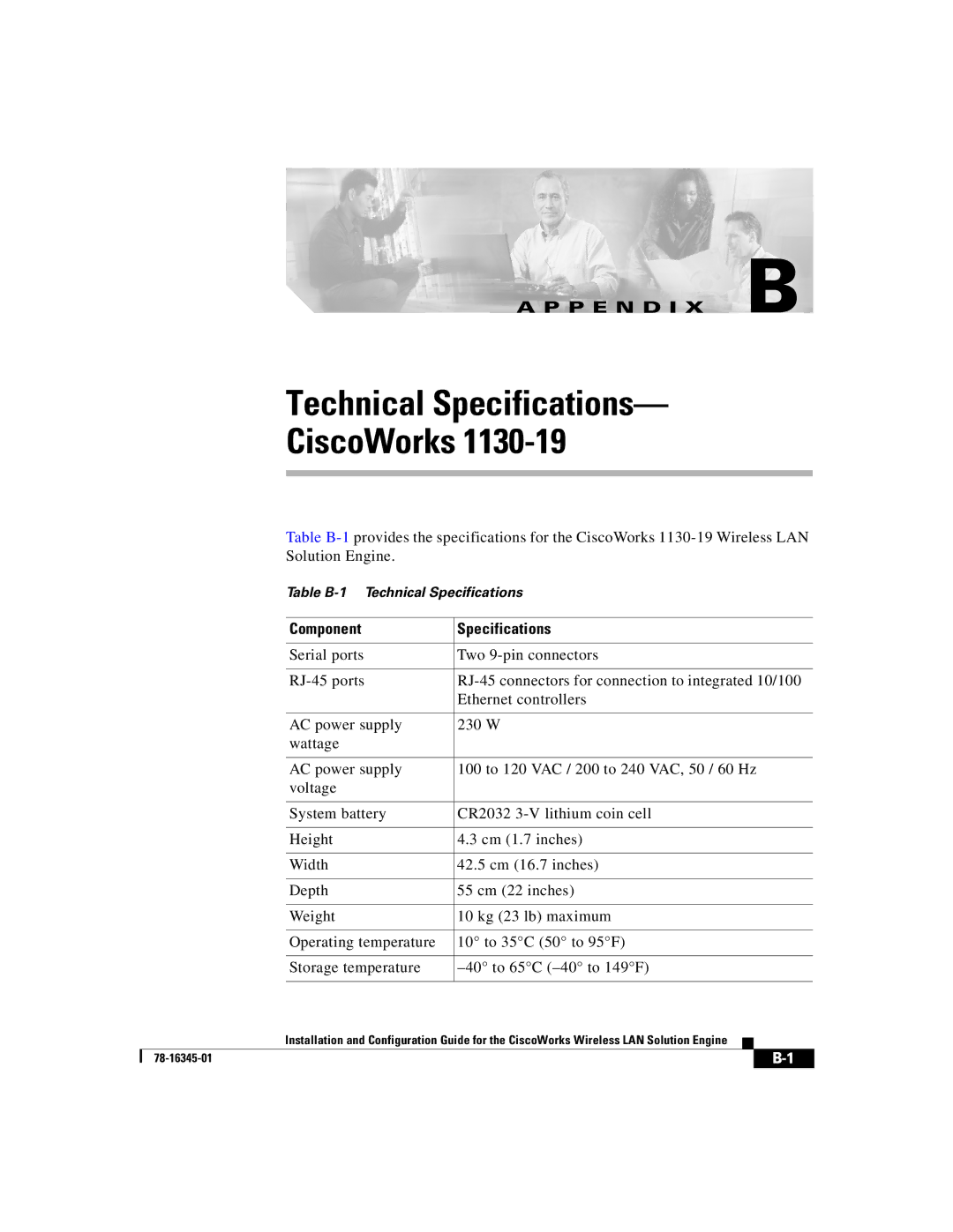 Cisco Systems 2.7 warranty Technical Specifications CiscoWorks, Component Specifications 