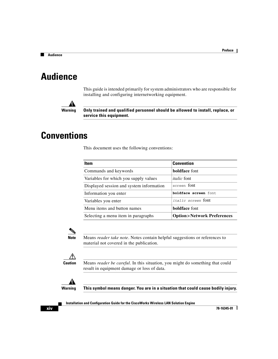 Cisco Systems 2.7 warranty Audience, Conventions, Xiv 