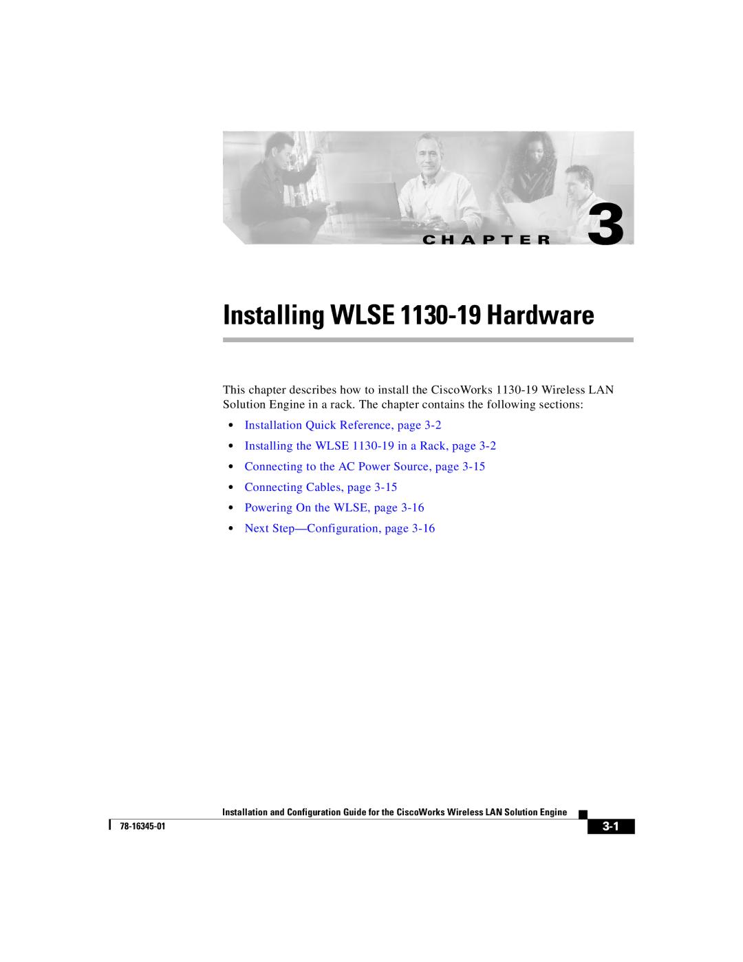 Cisco Systems 2.7 warranty Installing Wlse 1130-19Hardware 