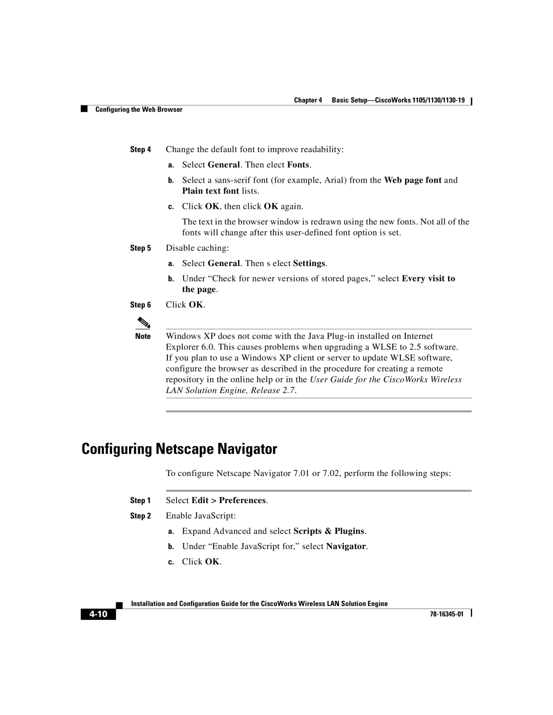 Cisco Systems 2.7 warranty Configuring Netscape Navigator, Select Edit Preferences 