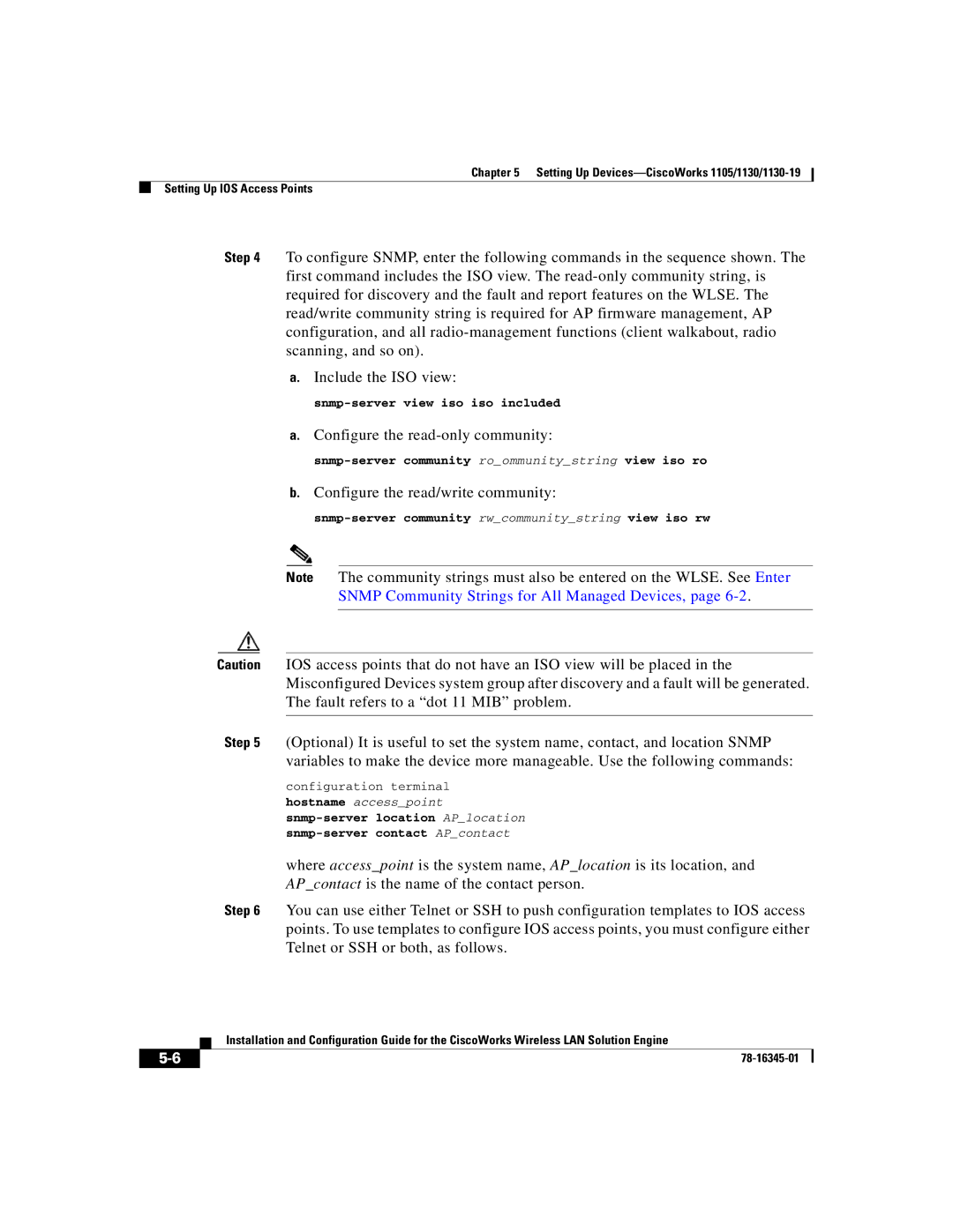 Cisco Systems 2.7 warranty Configure the read-only community 