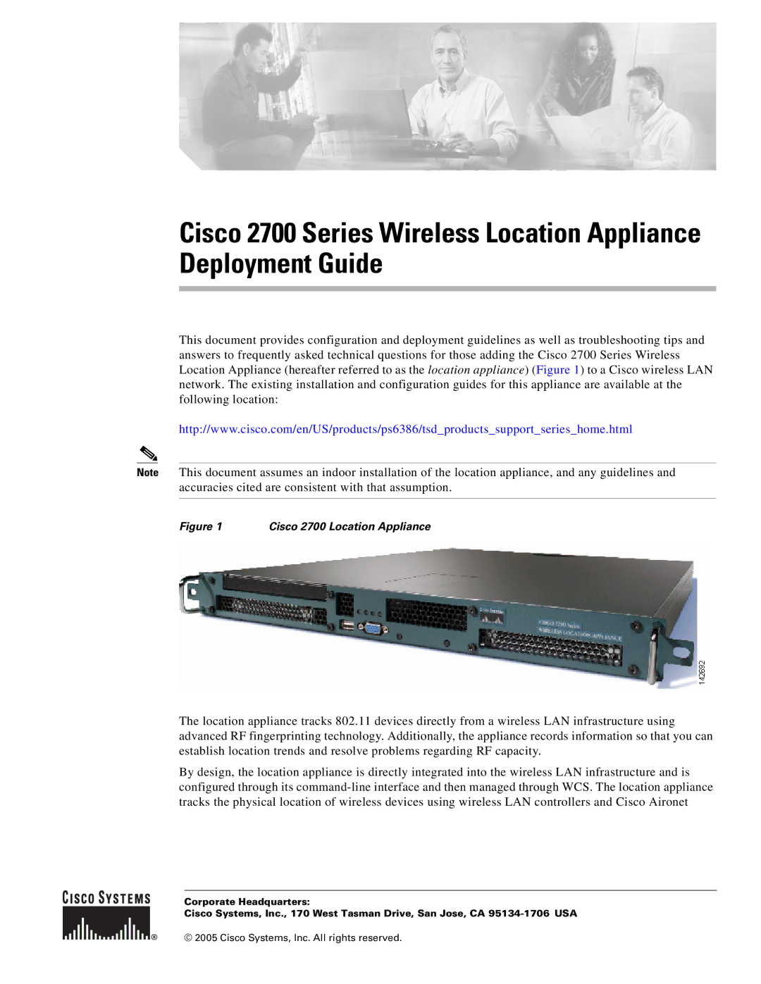 Cisco Systems manual Cisco 2700 Location Appliance 