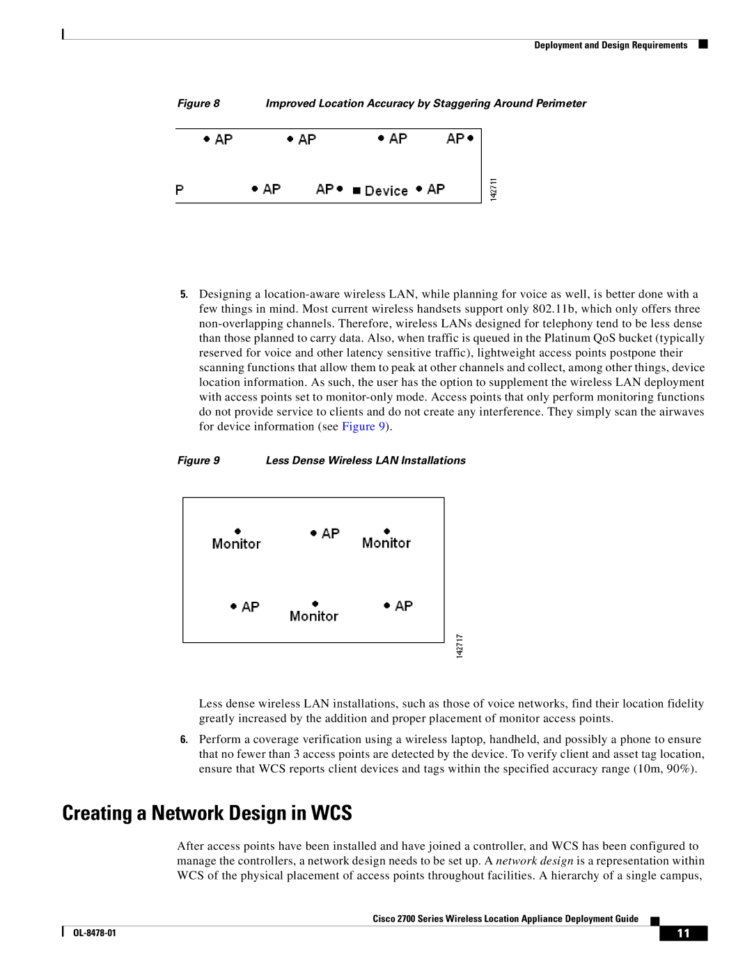 Cisco Systems 2700 manual Creating a Network Design in WCS 