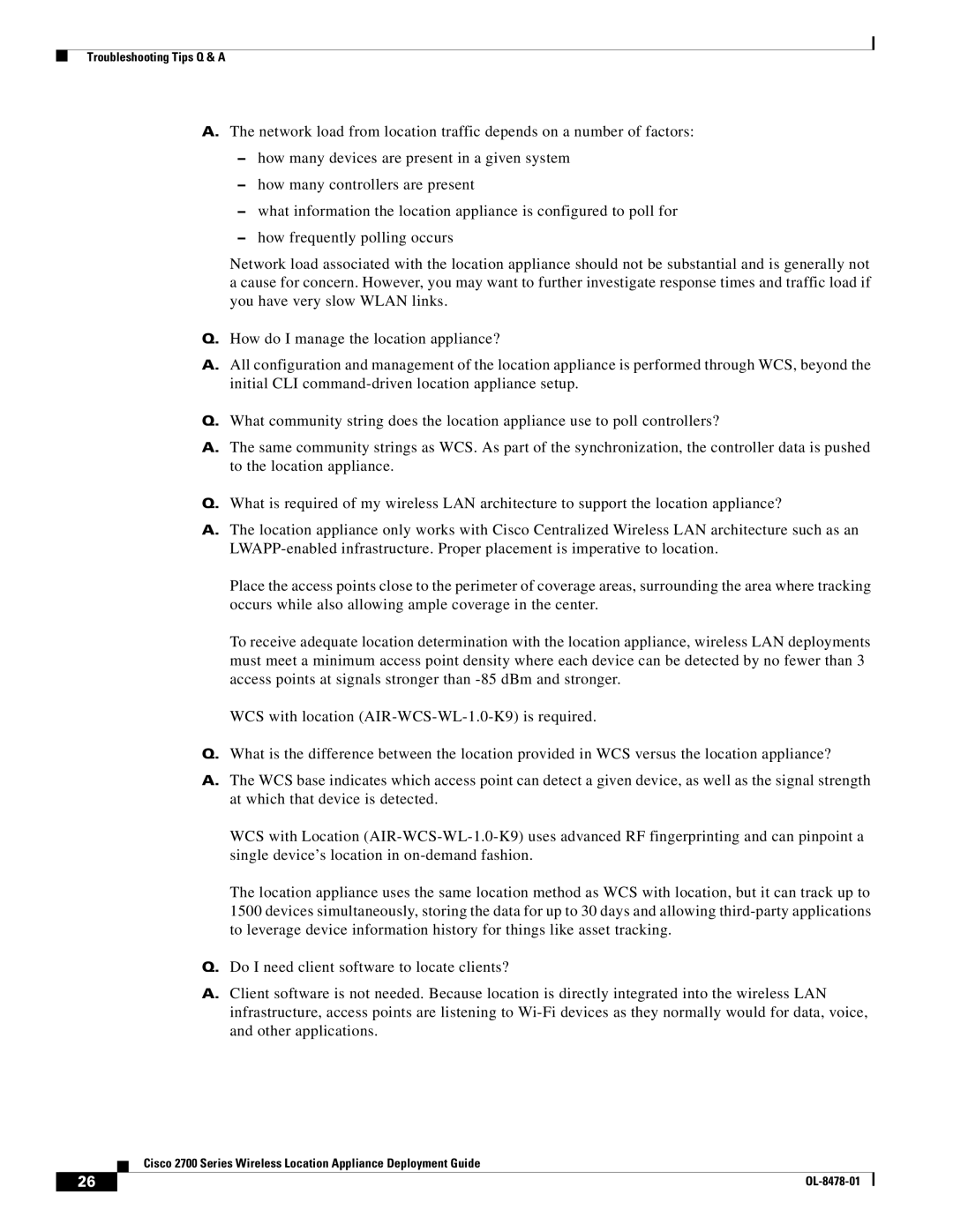 Cisco Systems 2700 manual Troubleshooting Tips Q & a 