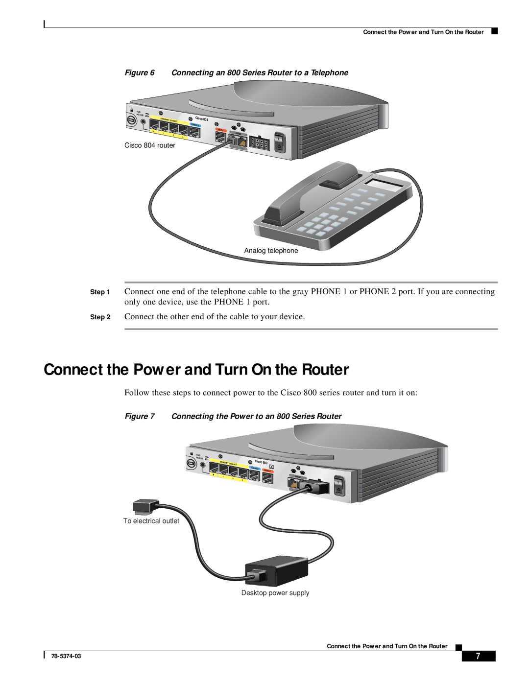 Cisco Systems 2800 Series quick start Connect the Power and Turn On the Router 