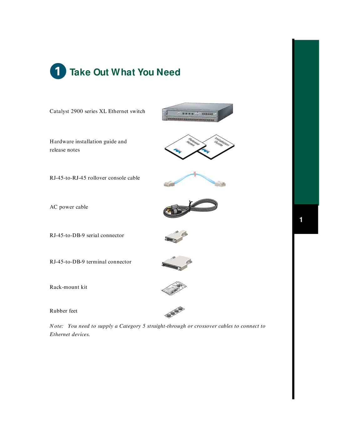 Cisco Systems 2900 Series XL quick start Take Out What You Need 