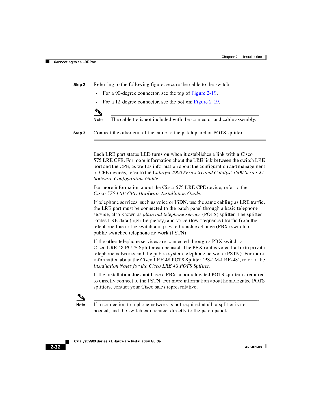 Cisco Systems 2900 Series XL manual Cisco 575 LRE CPE Hardware Installation Guide 