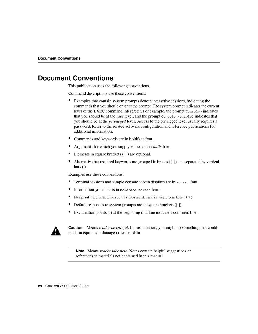 Cisco Systems 2900 installation instructions Document Conventions 
