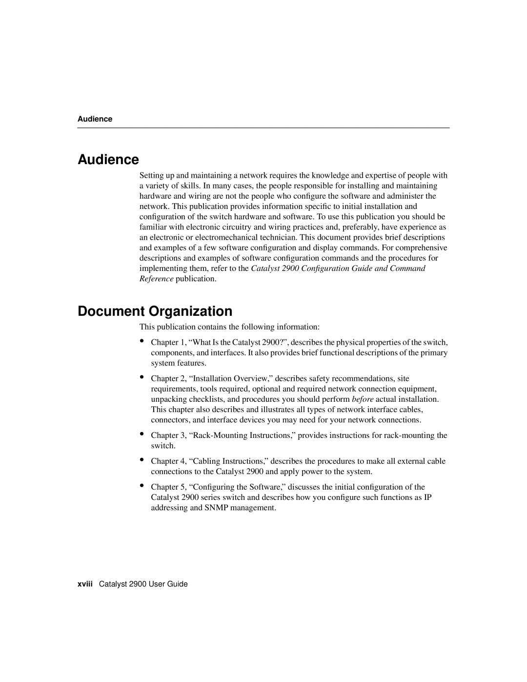 Cisco Systems 2900 installation instructions Audience, Document Organization 