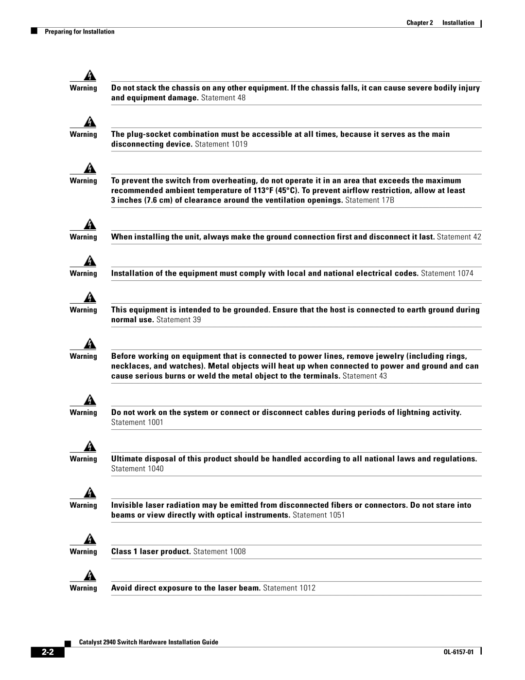 Cisco Systems 2940 manual Chapter 