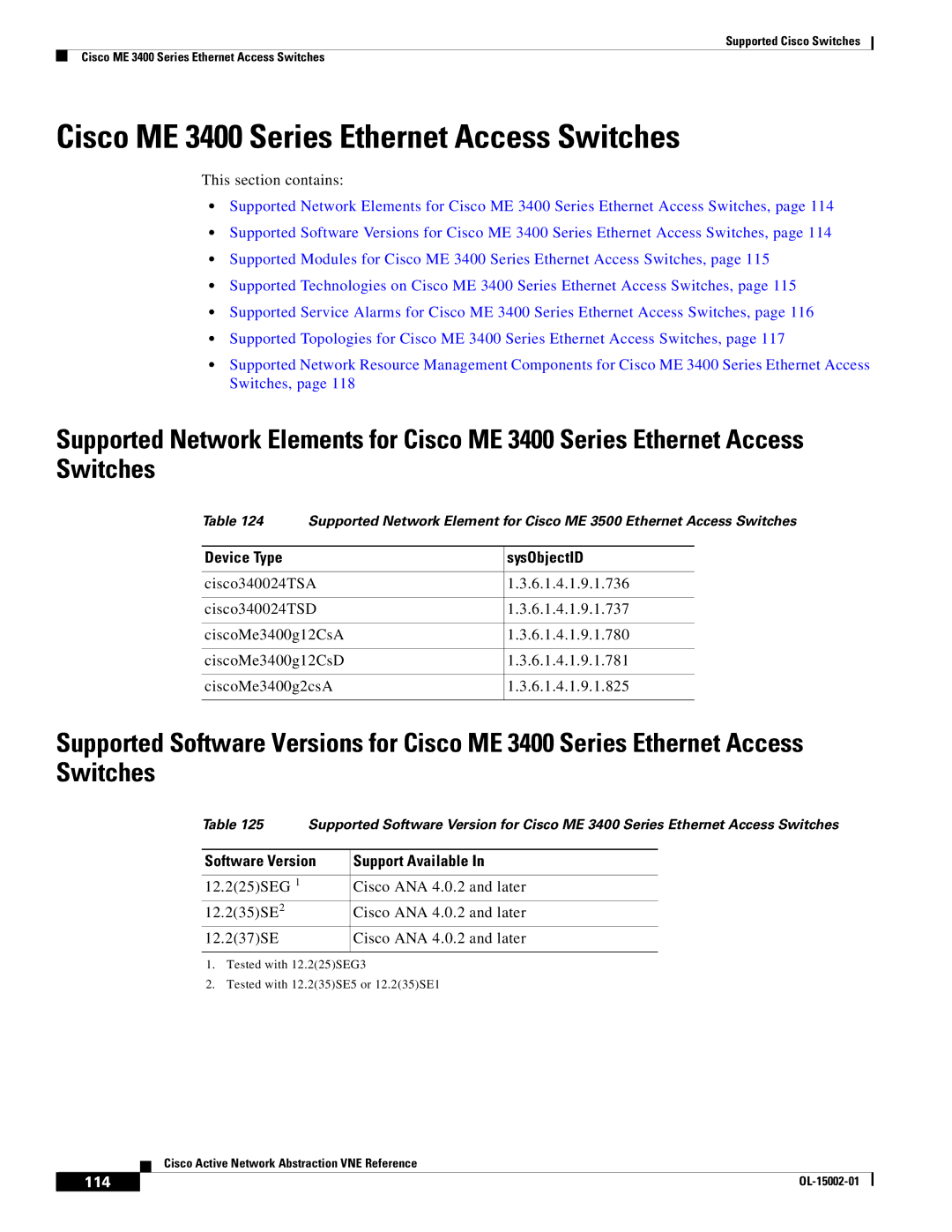 Cisco Systems 2950 manual Cisco ME 3400 Series Ethernet Access Switches, 114 