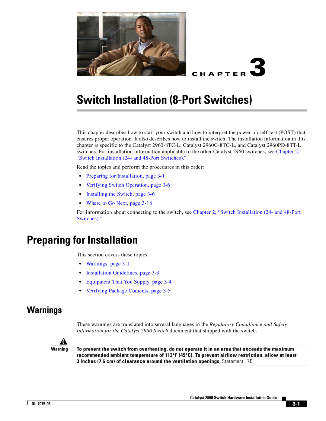 Cisco Systems 2960 specifications Switch Installation 8-Port Switches 