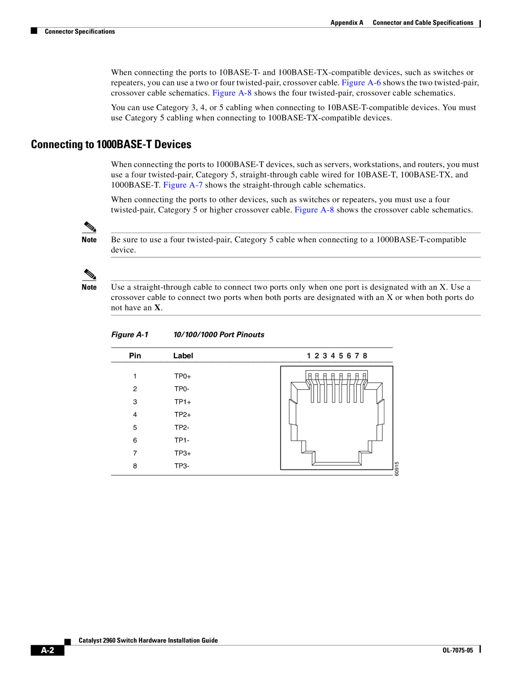 Cisco Systems 2960 specifications Connecting to 1000BASE-T Devices, 3 4 5 6 7 