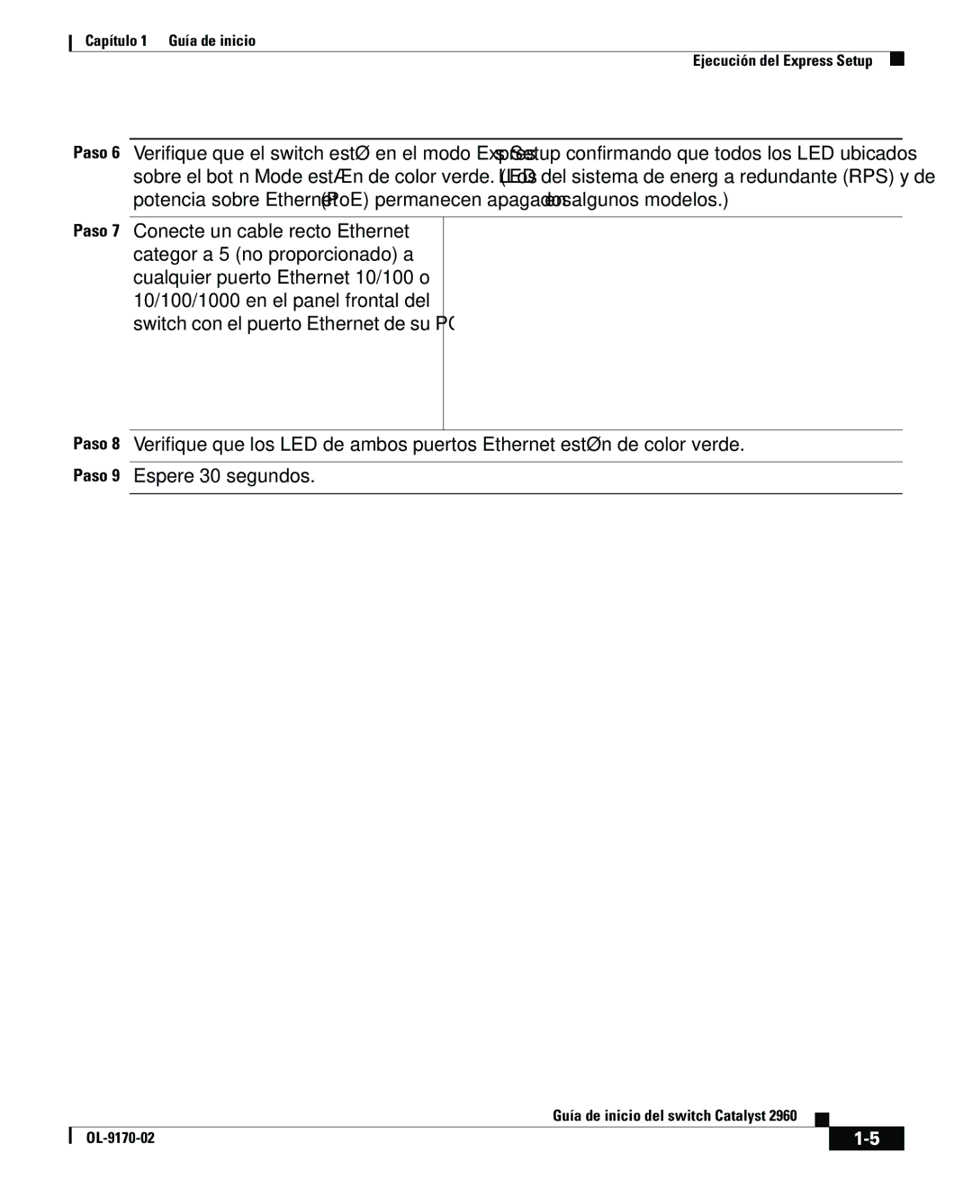 Cisco Systems 2960 manual Paso 