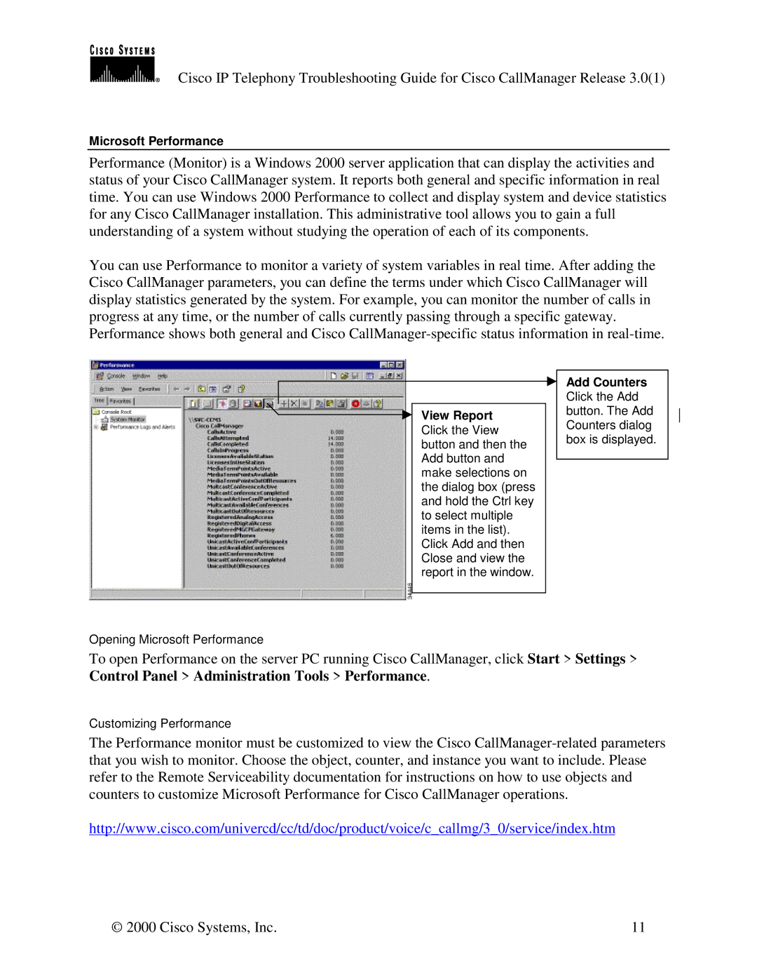 Cisco Systems 30 VIP manual Microsoft Performance, View Report 