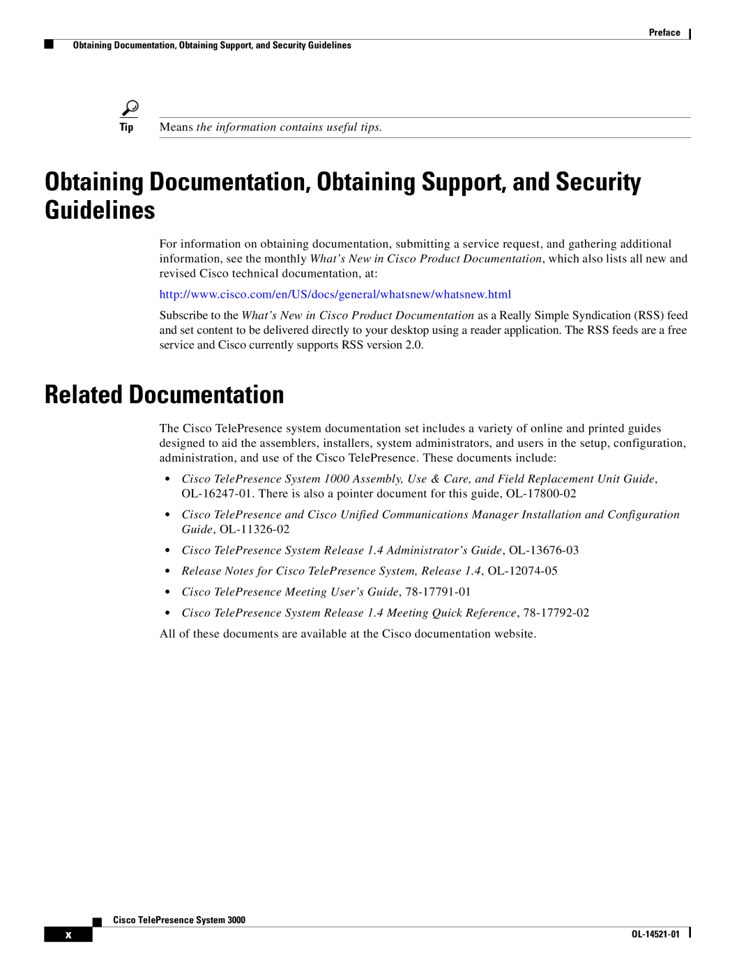 Cisco Systems 3000 manual Related Documentation 