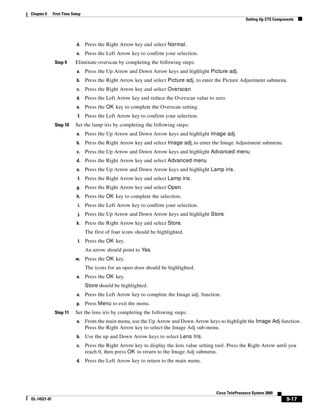 Cisco Systems 3000 manual First-Time Setup Setting Up CTS Components 