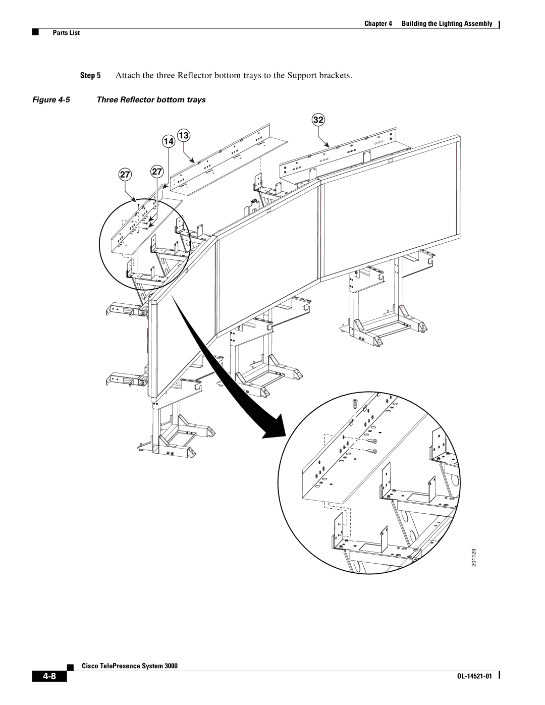 Cisco Systems 3000 manual Three Reflector bottom trays 