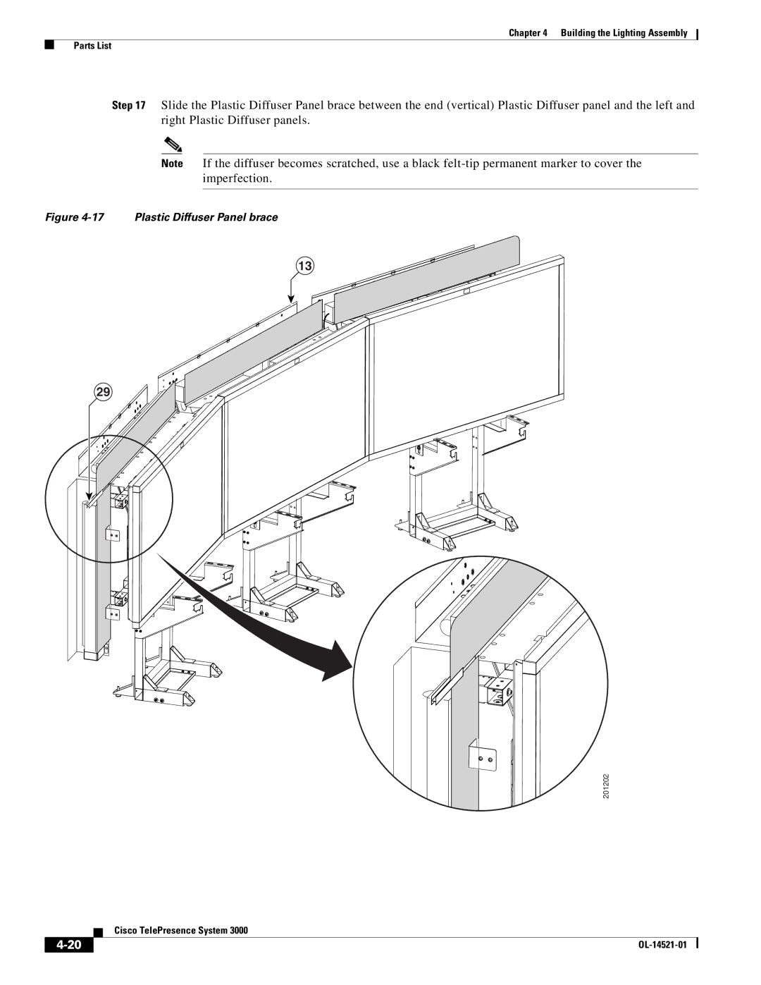 Cisco Systems 3000 manual Plastic Diffuser Panel brace 