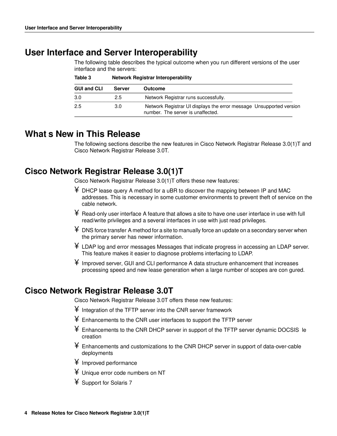 Cisco Systems 3.0(1) manual User Interface and Server Interoperability, What’s New in This Release 