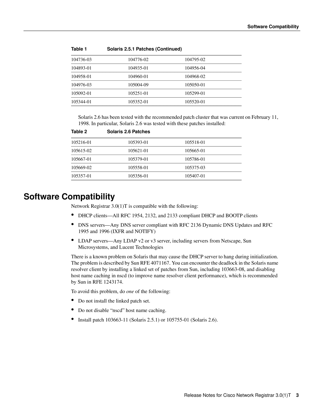 Cisco Systems 3.0(1) manual Software Compatibility 