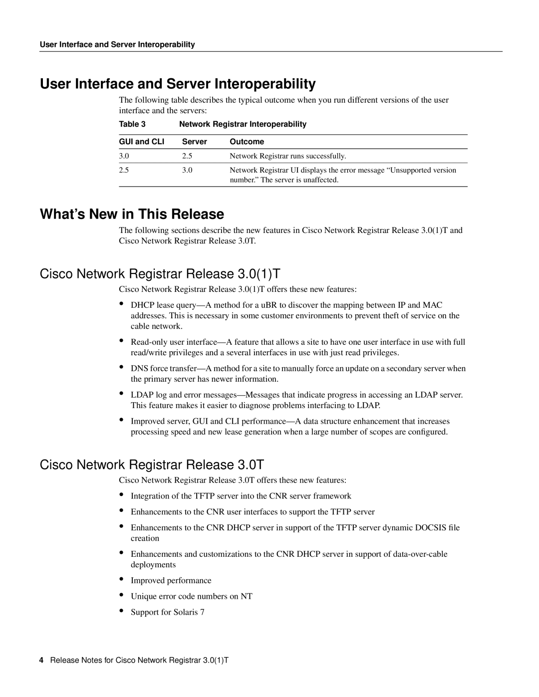Cisco Systems 3.0(1) manual User Interface and Server Interoperability, What’s New in This Release 