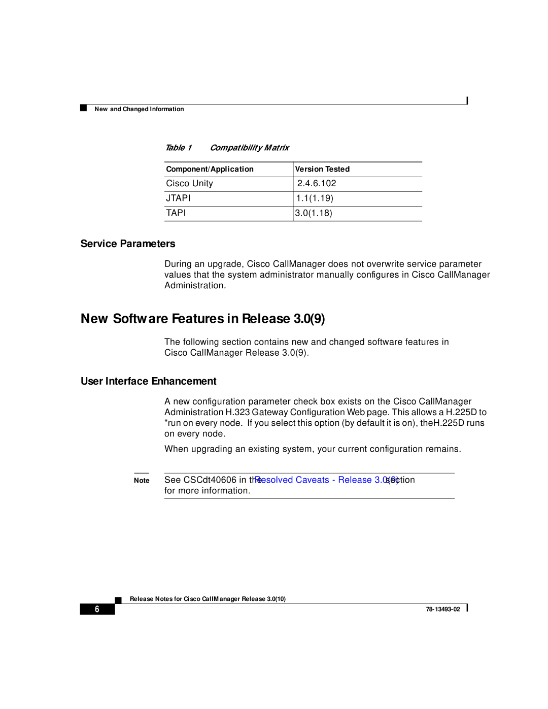 Cisco Systems 3.0(10) manual New Software Features in Release, Service Parameters, User Interface Enhancement 