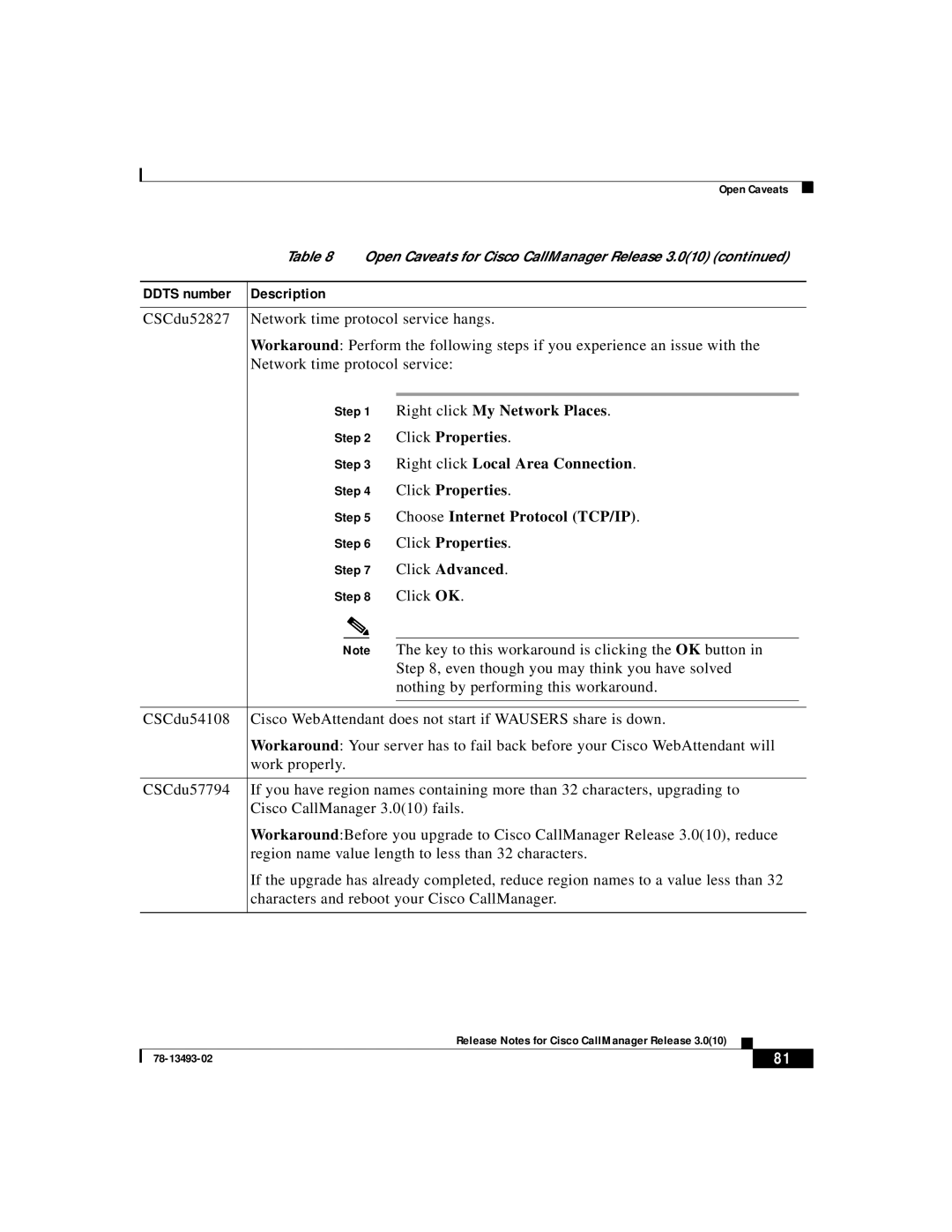 Cisco Systems 3.0(10) manual Right click My Network Places 