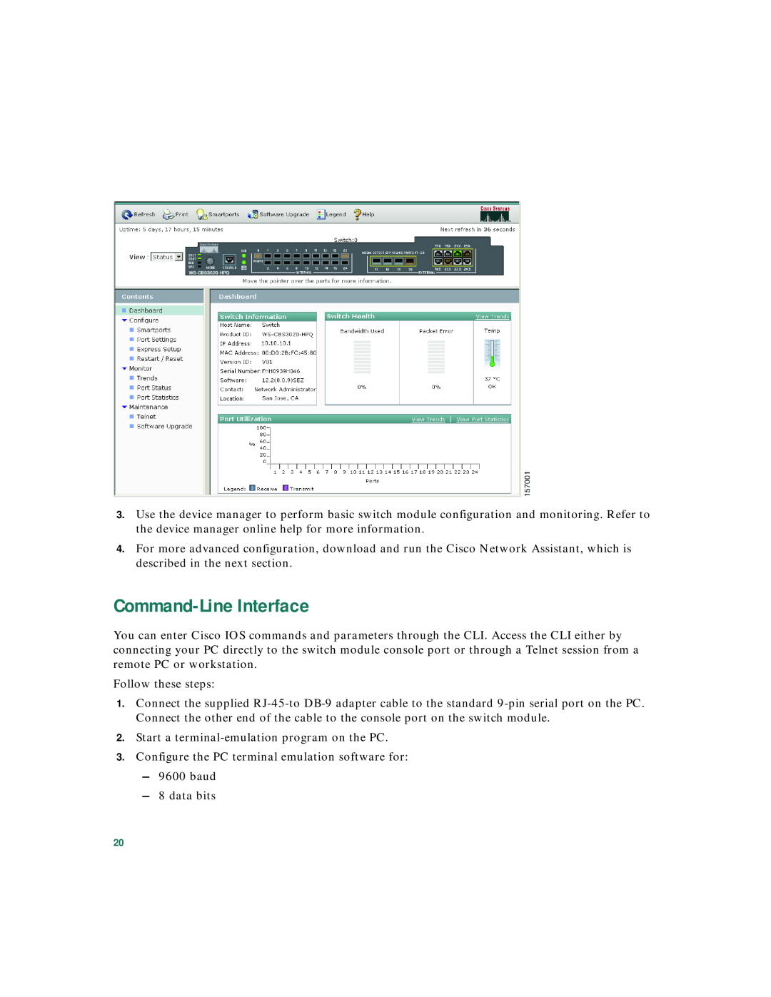 Cisco Systems 3020 warranty Command-Line Interface 