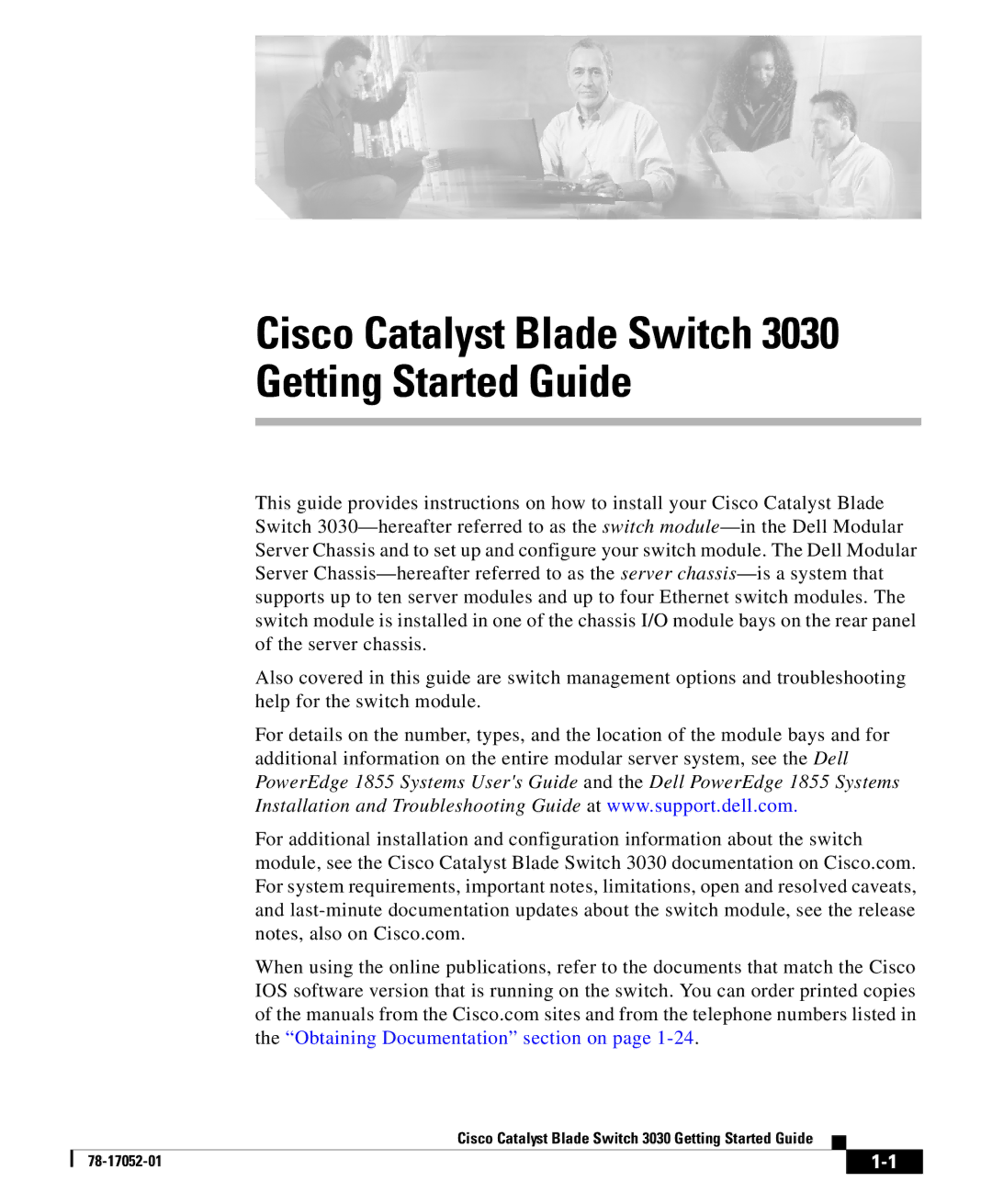 Cisco Systems 3030 manual Cisco Catalyst Blade Switch Getting Started Guide 