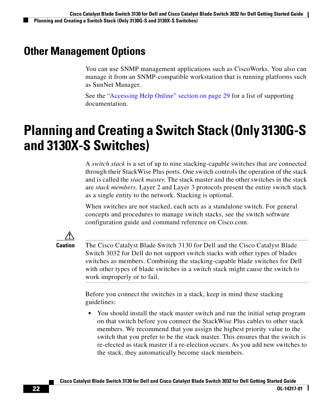 Cisco Systems 3032, 3130 manual Other Management Options 